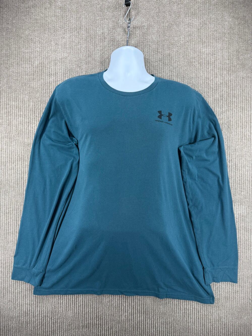 Under Armour Sportstyle Teal Left Chest Logo Long Sleeve Shirt XXL 72/80